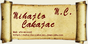 Mihajlo Čakajac vizit kartica
